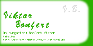 viktor bonfert business card